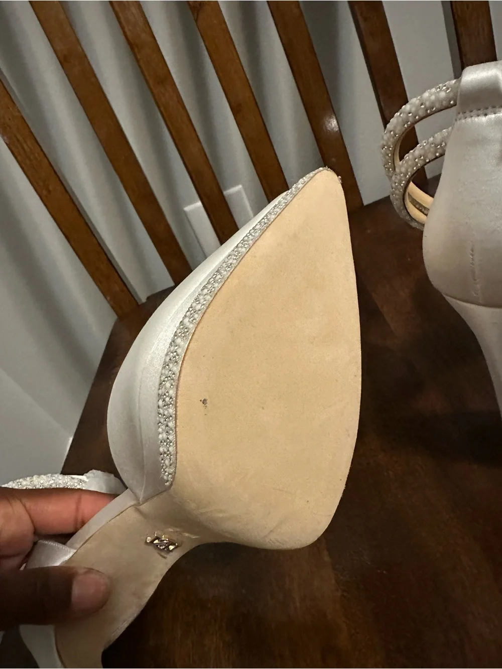 Badgley Mischka Collection Eliana Ankle Strap Platform Pointed Toe Pump New